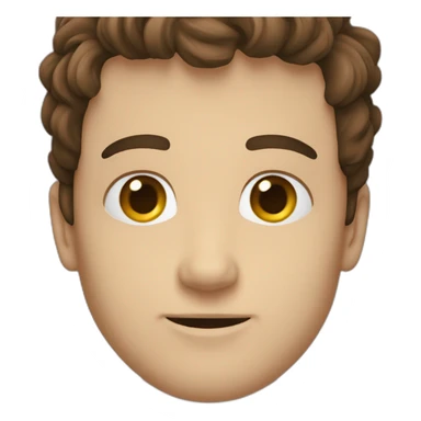 Homme bran cheveu boucles sticker