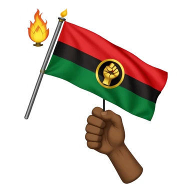 Pan African-African American Flag (Red-Black and Green horizontal stripes) sticker