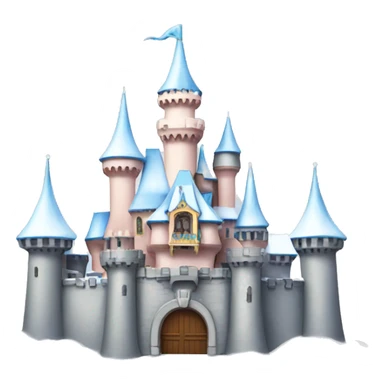 Disneyland castle with snow on roof sticker