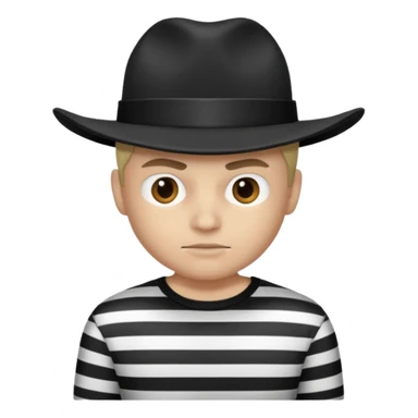 Bandit with black and white shirt  sticker