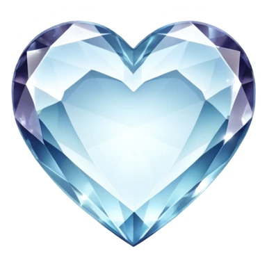 Shiny sparkly glass crystal heart sticker