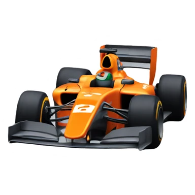 Orange f1 car sticker
