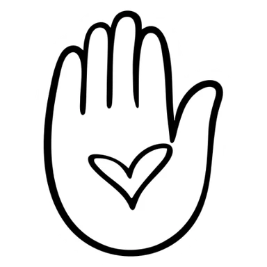 life icon, hand-drawn black outlined style sticker