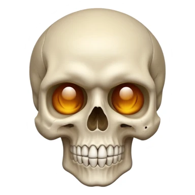 Una calavera combinado con el emoji de 🤨 sticker