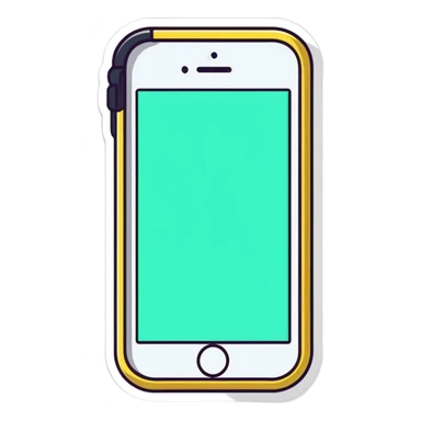 an iPhone, cartoonish sticker style sticker
