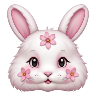 A cherry blossom with a bunny face 🌸🐰 sticker