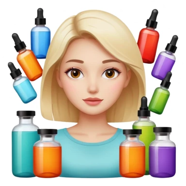 aesthetic girl skincare products  sticker