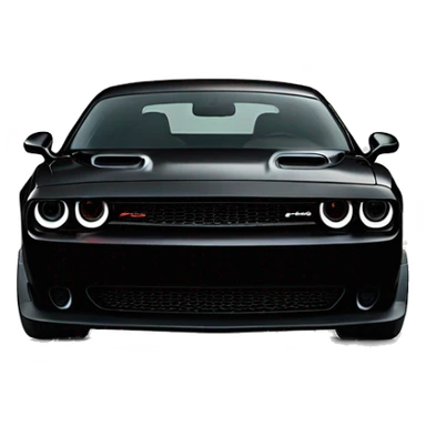 Dodge Challenger hellcat 2024 black front view sticker