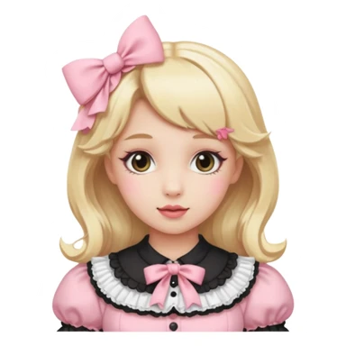 Pink Lolita with blonde hair sticker