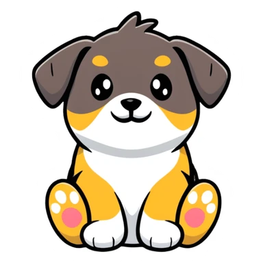 puppy paw sticker