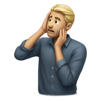 Man scratching head in confusion  sticker