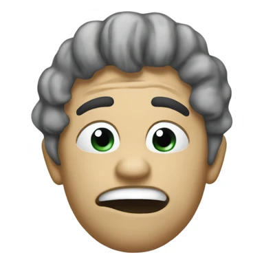 Based on the puking emoji (🤮). make the face white and the puke white as well sticker