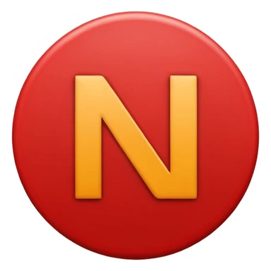 Ⓜ️ exactly like this only letter N but in red circle  sticker