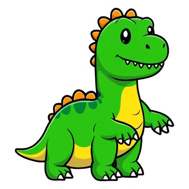 dinosaur with big toes sticker