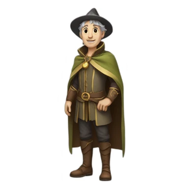 Merlin le magicien old full body sticker