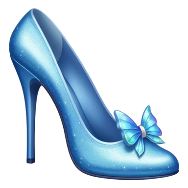 blue fairy high-heeled shoe sticker