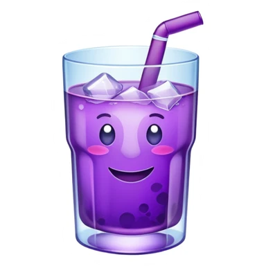 glass of grape koolaid with ice sticker