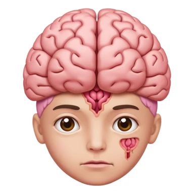 Stupid person with brains popping out sticker