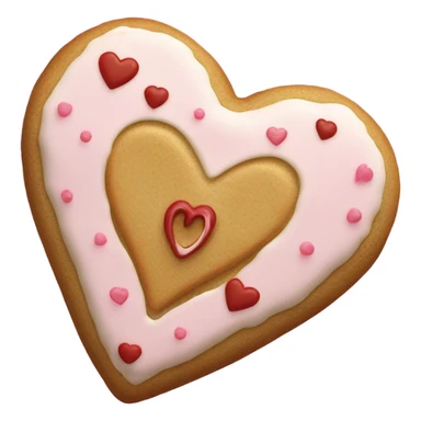 Cookie heart with number 8 sticker