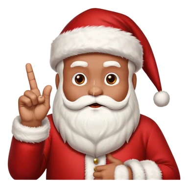 Santa holding up the middle finger sticker
