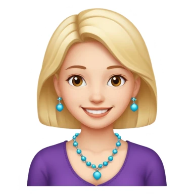 girl with a molecule necklace sticker