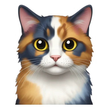 A true rainbow calico cat with a blep  sticker
