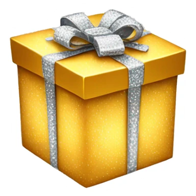 GIFTBOX Golden, with diamonds on it. sticker