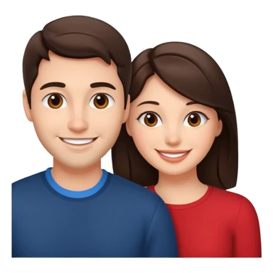 Brunette woman in love with a great man sticker