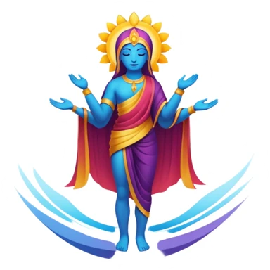 Abstract Colorful Ascending Divine La Creatura Avatar, full body sticker