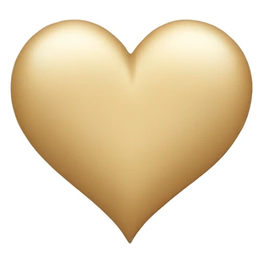 Beige heart golden sticker