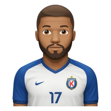 Mbappé dans une longue barbe  sticker
