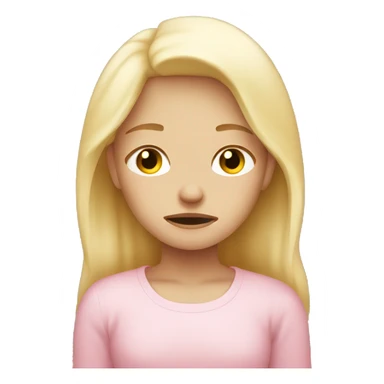 sad blonde girl depressed light light pink crying sticker