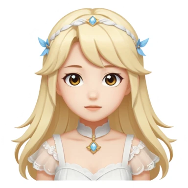 Cute Lumine from Genshin Impact in Hoyoverse Anime Style  sticker