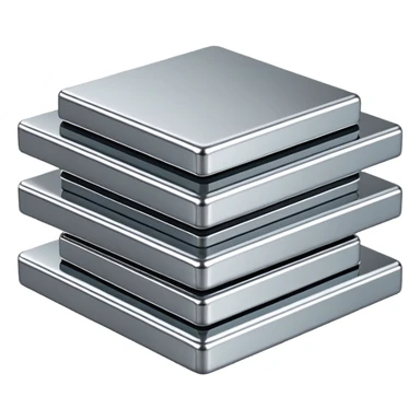 horizontal stack of squares going away from the camera sticker