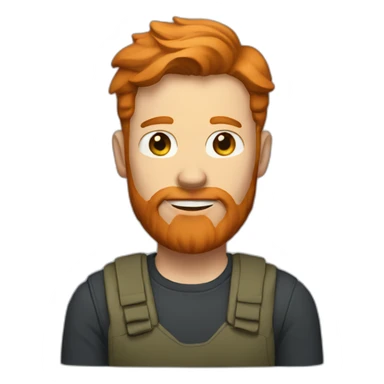 Man with short ginger hair and a long ginger beard sticker