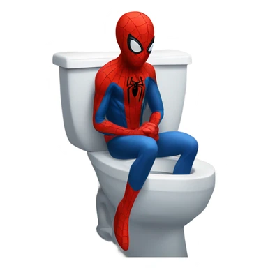 Spider - man in a toilet sticker