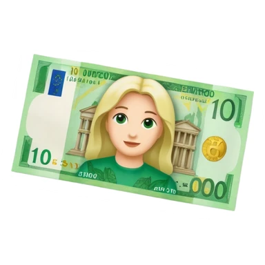 banconota verde 10 euro sticker