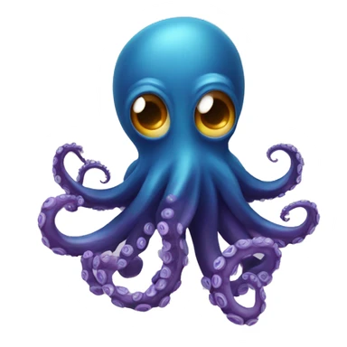 an octopus squirting ink sticker