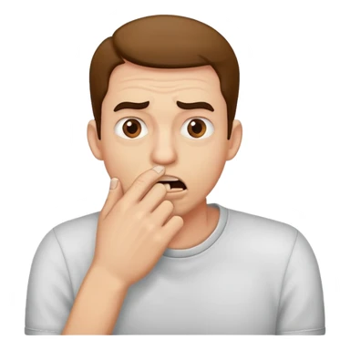 Guy biting his nails sticker