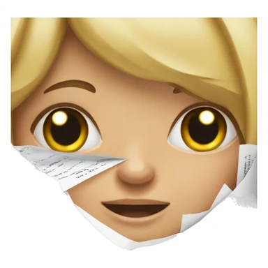 Girl with dark circles ripping up exam paper sticker