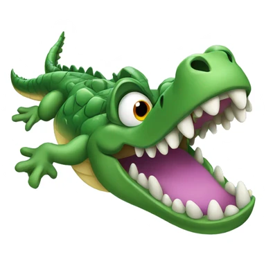 Crocodile flying under the sea sticker