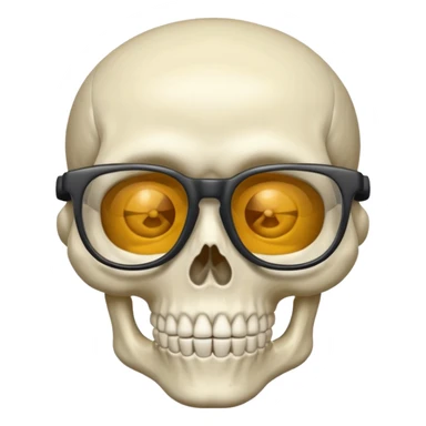 Skeleton with glasses sticker