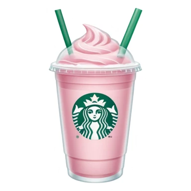 Light pink Starbucks drink sticker