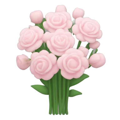 pale pink flower bouquet  sticker