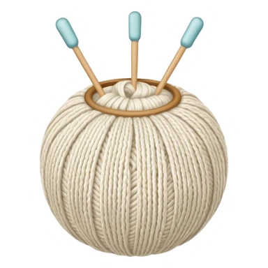 ball of knitting  milk colour without anything sticker