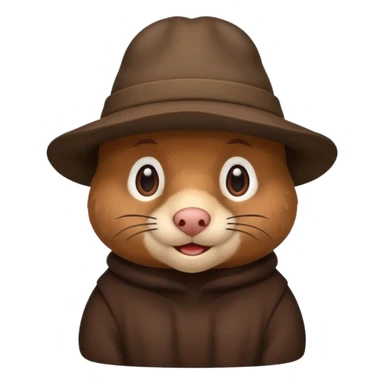 mole wearing a hat sticker