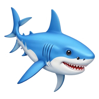 Tiburón con tenis azules sticker