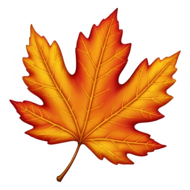 LEAF Falling FROM  tree with beautiful autumn colors, sticker