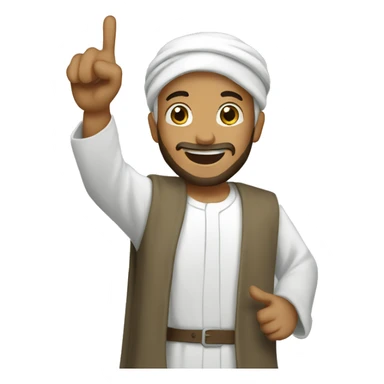 Muslim celebrating victory sticker