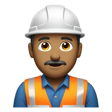 blue collar worker photorealistic serious sticker
